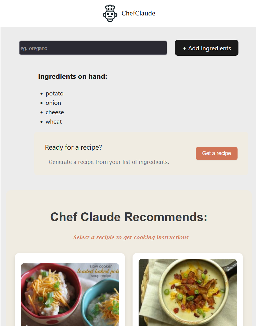 ChefClaude – Instant ideas, delicious results