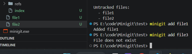 Staging files with the add command